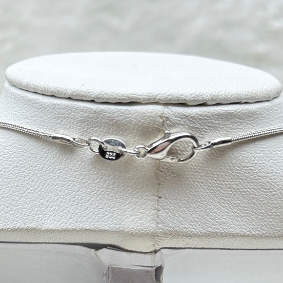 Silver and Gold  Stainless Steel Pendant with 925 Chain - Picture 10 of 11